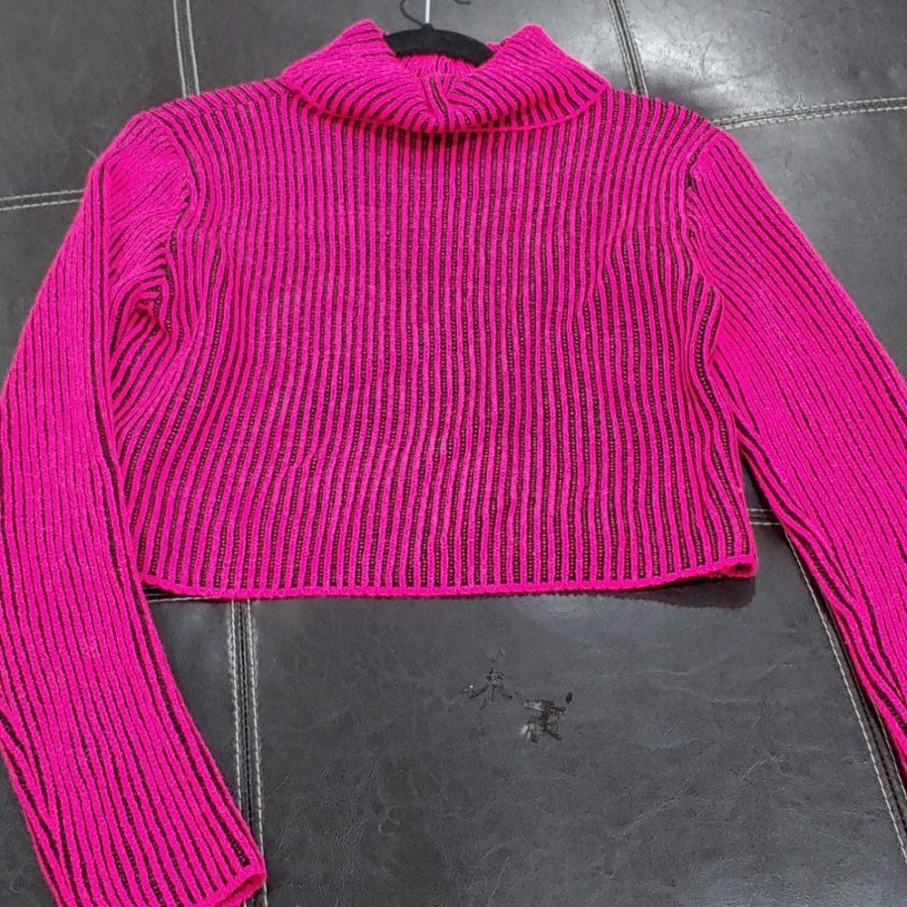 Hot pink sweater by Fashion Nova